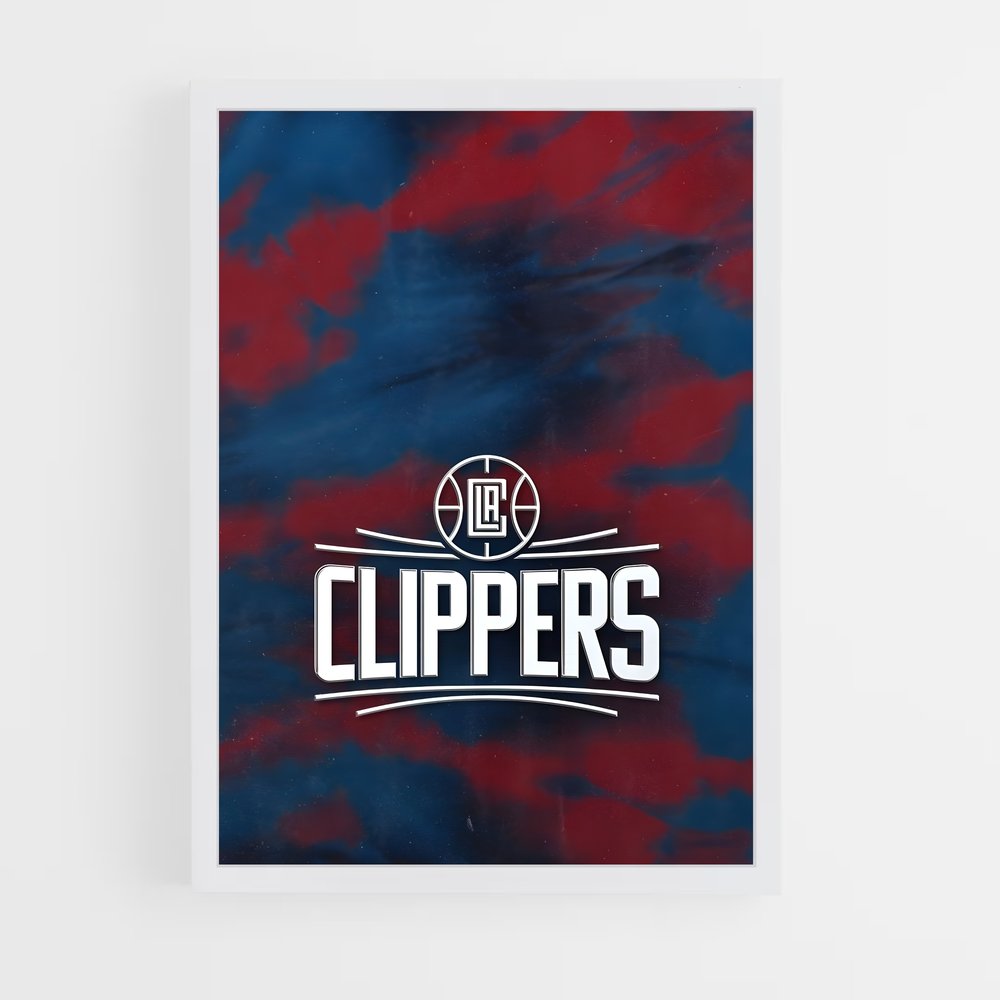 Poster Tie-Dye Clippers – affiche Basketball (vue 3)